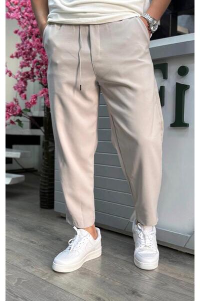 F17mixed بنطلون ذكي مريح للرجال بخصر مطاطي فاخر - صيحة الموسم الجديد بـ 6 ألوان
