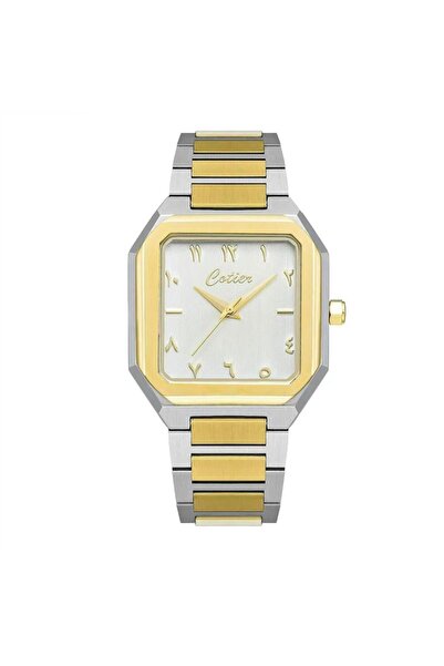 Cotier Men's Couture Steel Silver Gold Watch