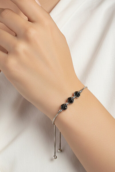 takimaster Three Stone Detailed Minimalist Waterway Elevator Bijouterie Bracelet