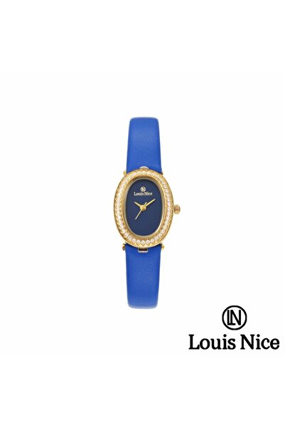 Louis Nice Louis Vuitton women's watch, blue Leather