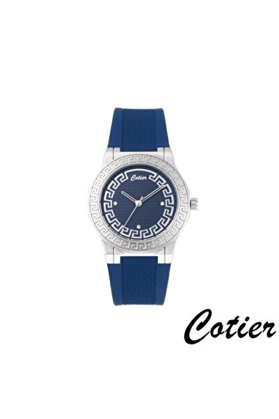 Cotier ساعة رجالية كوتير سيليكون ازرق