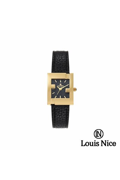 Louis Nice Louis Vuitton women's watch, black Leather