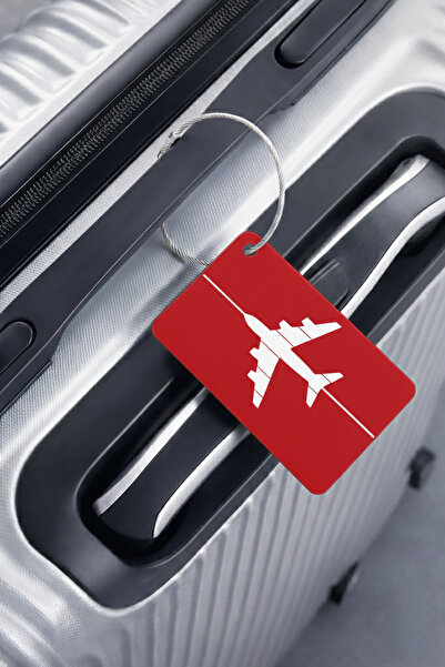 Boldy Aluminum Luggage Tag with Airplane Figure - Bag Tag - Luggage Tag - Sui...