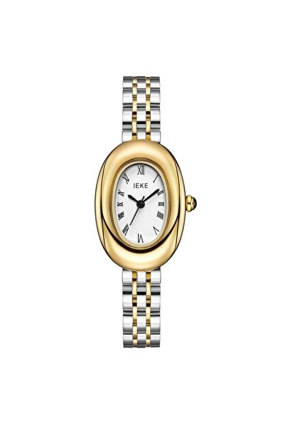 IEKE ساعة نسائية ايكي ستيل فضي و ذهبي
