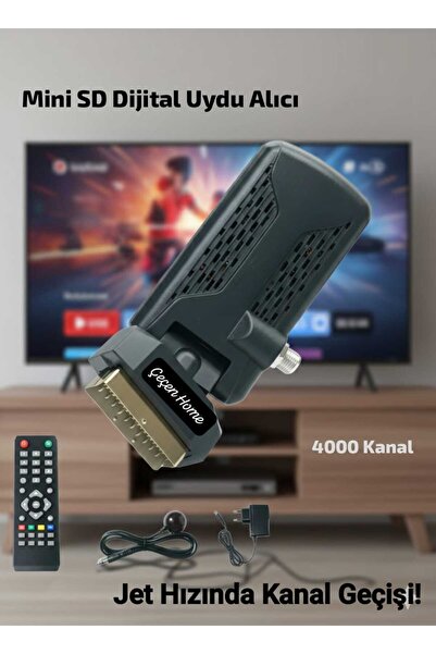 ÇEÇEN HOME Mini SD Dijital Uydu Alıcı Seti , Mini Uydu Alıcısı 4000 Kanal