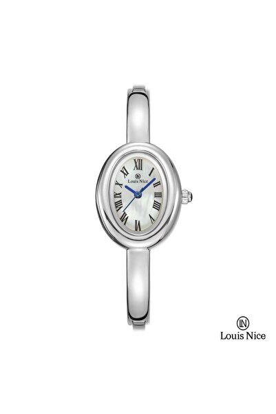 Louis Nice ساعة نسائية لويس نايس ستيل فضي