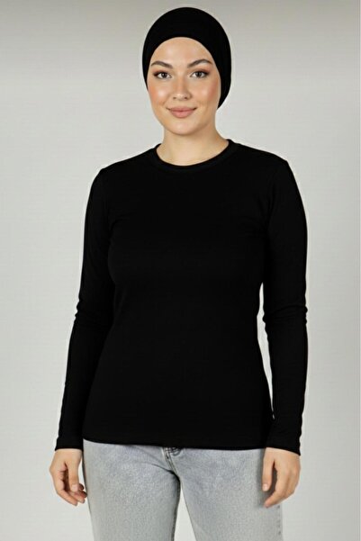URBAN BOLD Basic Long Sleeve Crew Neck Lycra Bodysuit / Blouse