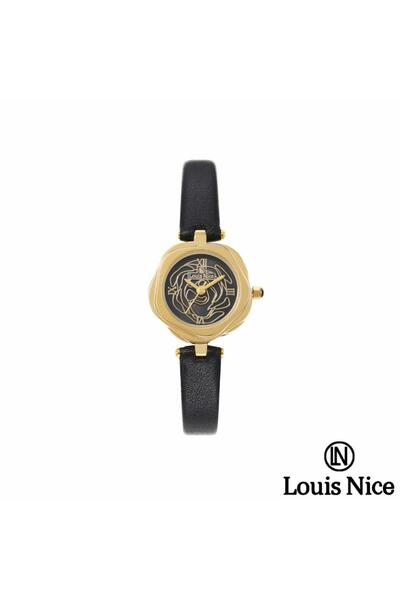 Louis Nice Louis Vuitton women's watch, black Leather