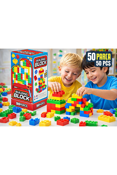W-Design 50 Parça Yapı Blok Seti Yapı Oyuncakları