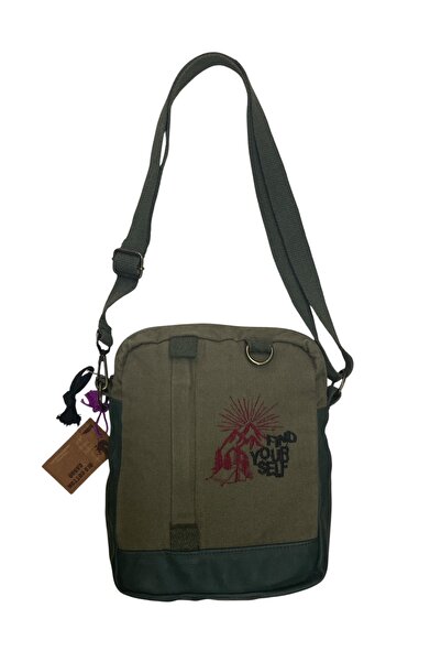 Old Cotton Vintage Small Casual Unisex Daily Crossbody Messenger Bag S Size 2...