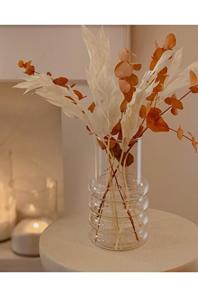 Hestia Home Γυάλινο Βάζο Luna - Μοντέρνο Διακοσμητικό Βάζο για το Σαλόνι