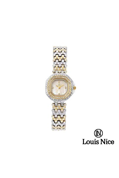 Louis Nice Louis Nice women's watch, crystal steel, silver and gold
