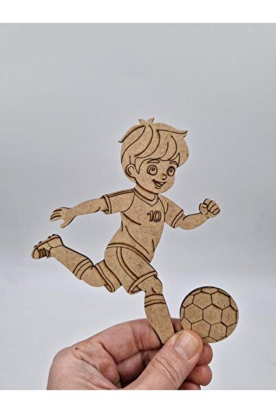 Mu Art Ahşap Ahşap Boyama Spor Dalları Serisi no9 Futbol Montessori 15 cm