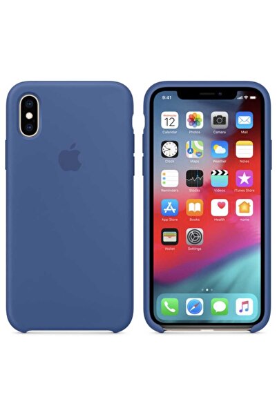 Apple Silicone Case for iPhone XS Max, Delft Blue, Blue