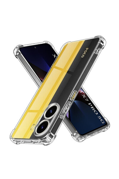 Techsuit Θήκη σιλικόνης για Xiaomi Poco X7 Pro, ανθεκτική σε κραδασμούς, διάφανη