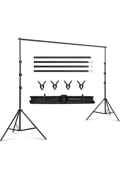 AZT 200x300cm 2x3mt Fon Perde Tutucu Background Backdrop Taşıma Çantalı Çekim...