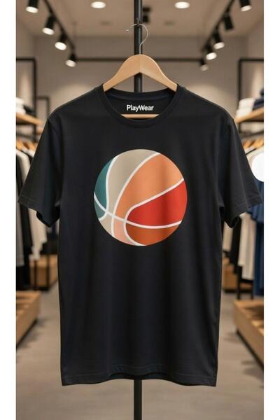 playwear Μπλουζάκι μπάσκετ με στάμπα μπάλας, κανονική εφαρμογή, 100% βαμβακερ...