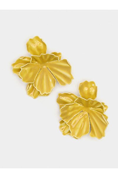 PARFOIS Kabartmalı Mineli Çiçekli Küpe