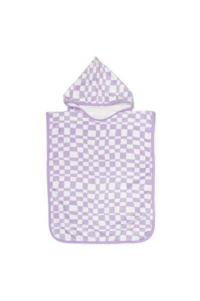 PETIT-ATELlER بونشو شاطئي للأطفال من بيتيت أتيليه، بنقشة بغطاء رأس لافندر، نق...