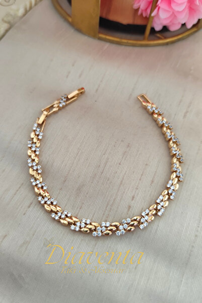 DİAVENTA TAKI VE AKSESUAR Xuping Vip Trend Model Stone Bracelet Xuping Rose G...