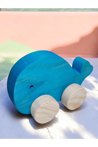 websunday لعبة خشبية على شكل حوت، لعبة طبيعية مصنوعة يدويًا