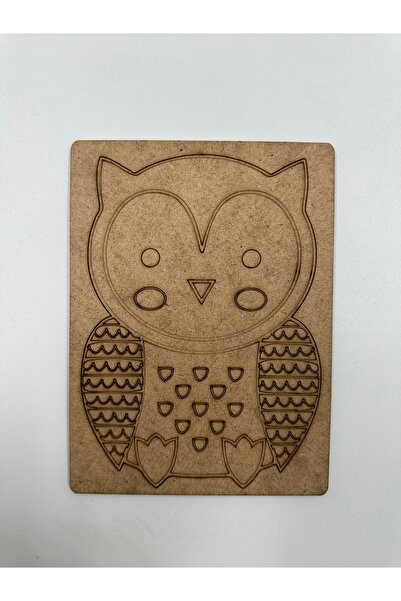 WOODIVA AHŞAP قطعة واحدة من لوحة رسم خشبية على شكل بومة، نشاط فني للمدرسة، 15...