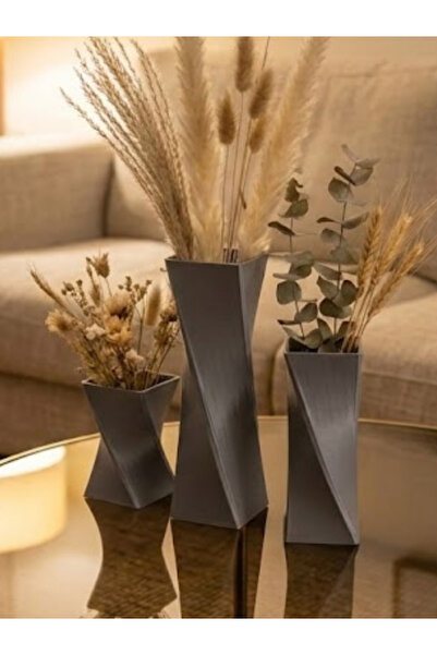 Leerybee مجموعة مزهريات مبتكرة التصميم مكونة من 3 قطع - سلسلة الفن الحديث بطب...