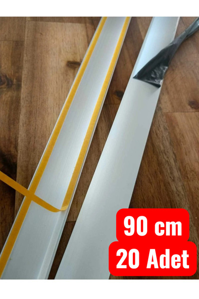 KMS HOME Kapı Eşik Çıtası Kendinden Yapışkanlı Alüminyum Profil 90 cm x 20 Adet