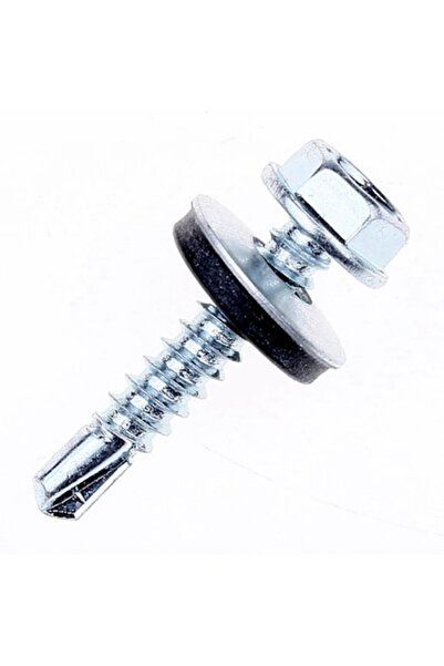 Om Set 100 bucati surub tabla autoforant+saiba cauciuc epdm 4.8*35 zincat var...