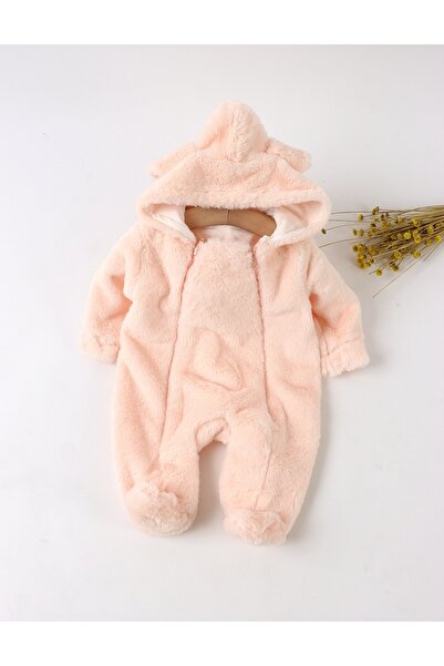 MiniKids Coral rabbit fur jumpsuit 68 (3-6 months)