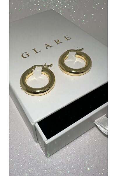 GLARE JEWELRY CO أقراط دائرية من الفولاذ من Xuping