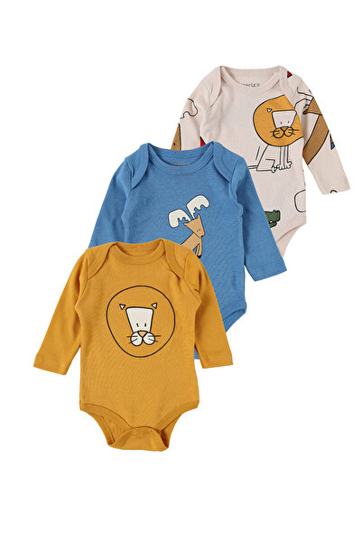 MiniKids Set of 3 bodies, All Animals in Wild, multicolored 68 (3-6 months)