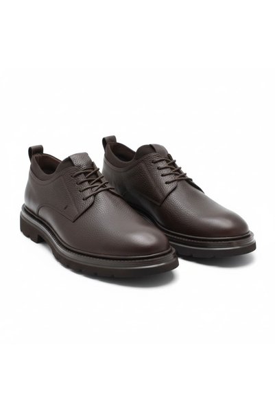 By Barretti Brown Leather Loafer with Back Clasp