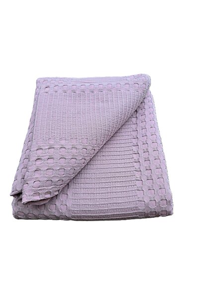 Kotonia Home blanket - Waffle, 220x240 cm, 100% cotton - lilac
