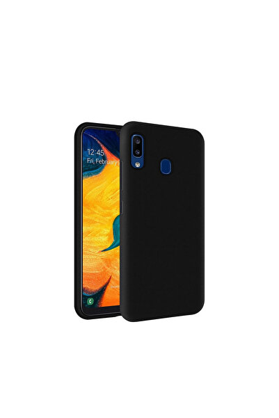 bewn Samsung Galaxy A30 Uyumlu Siyah Lansman İçi Kadife Telefon Kılıfı