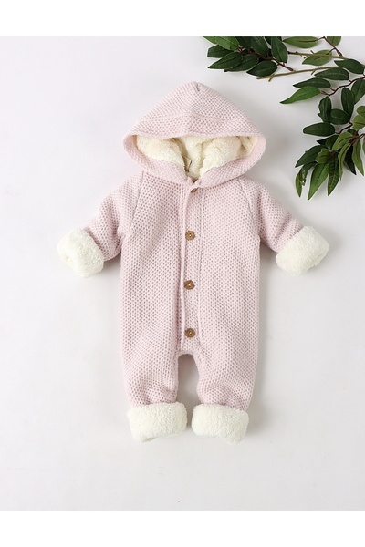MiniKids Knitted baby jumpsuit Canario, pink 80 (9-12 months)