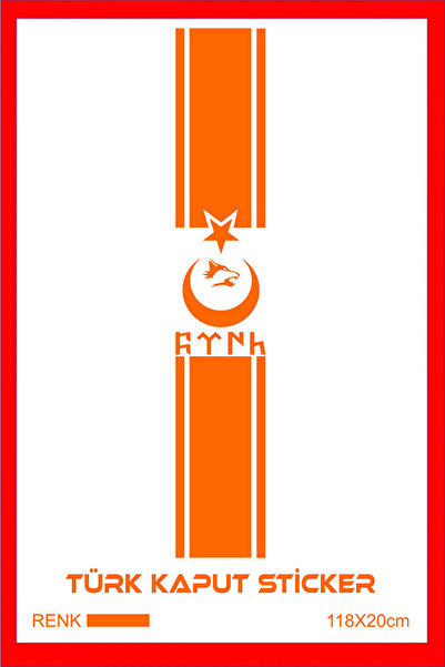 EYBA STİCKER Turkish Written Hood Sticker 118X20 cm