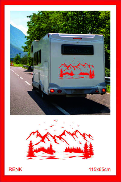 EYBA STİCKER ملصق طيور الغابة الجبلية 115×65 سم قطعة واحدة