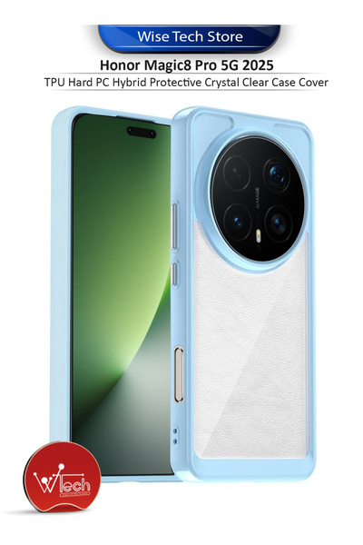 Wtech Honor Magic8 Pro 5G 2025 TPU Hard PC Hybrid Protective Crystal Clear Ca...