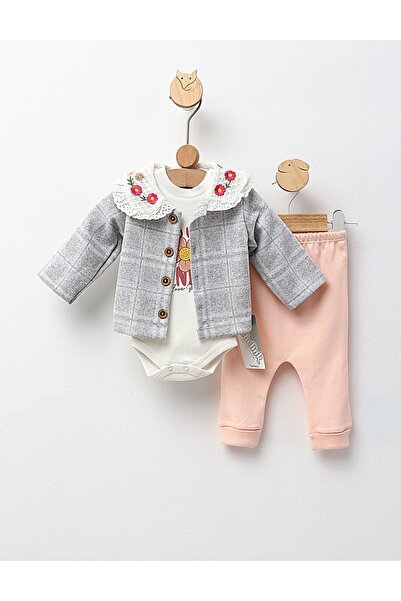 MiniKids Good Vibes Only costume, grey 62 (0-3 months)