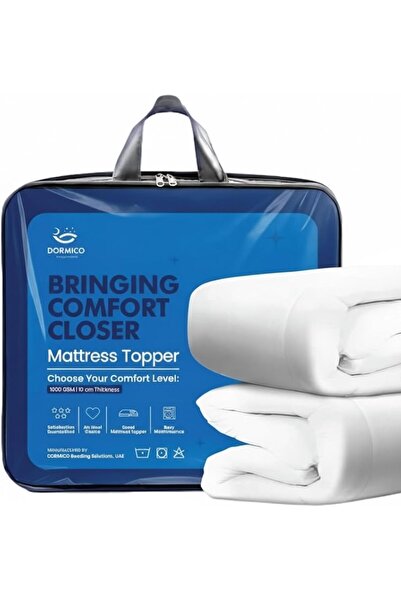 AL SAHIR GARMENT INDUSTRY L.L.C Microfiber Mattress Topper Pack of 2 | 1000 GSM Ultra-Soft Mattress Enhancer with 4 Sided Elastic Ba