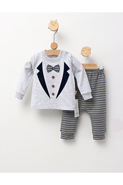 MiniKids Design Suit with Bow Tie, grey 86 (12-18 months)