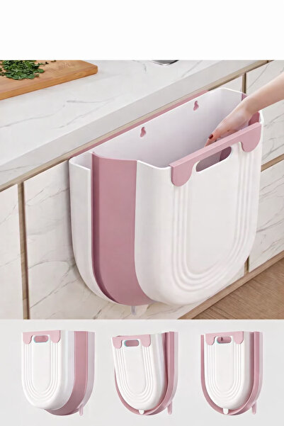 MİNGODAN Katlanabilir Asmalı Mutfak Çöp Kovası Mini | Dolap Kapağına Takılan ...