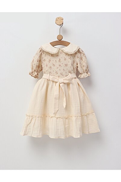 MiniKids Premium muslin dress Daria cream 116 (5-6 years)