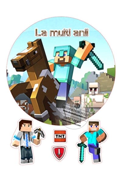 Decoratiuni Dulci Minecraft Cake Picture - Cut Out