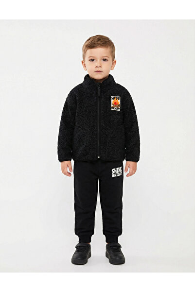 MiniKids Astrakhan tracksuit, Shine Bright, black 104 (3-4 years)