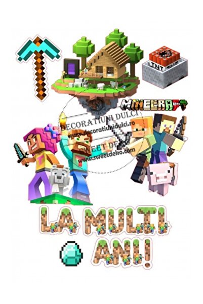 Decoratiuni Dulci Представете си cometibila Poveste Minecraft - Decupat