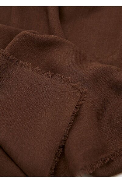 MANGO Woman Kenarları dikişsiz keten şal