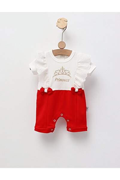MiniKids Salopeta Princess Any, cu rosu 80 (9-12 luni)