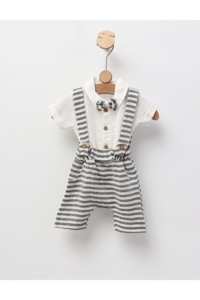 MiniKids Καλοκαιρινό σετ, Adrian, μπλε μοτίβο 80 (9-12 μηνών)